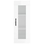 Aparador alto madera contrachapada blanco brillo 34,5x34x180 cm de , Aparadores - Ref: Foro24-3199203, Precio: 114,32 €, Desc...