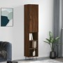 Aparador alto madera contrachapada roble marrón 34,5x34x180 cm de , Aparadores - Ref: Foro24-3199016, Precio: 84,64 €, Descue...