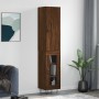 Aparador alto madera contrachapada roble marrón 34,5x34x180 cm de , Aparadores - Ref: Foro24-3199080, Precio: 96,74 €, Descue...