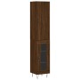 Aparador alto madera contrachapada roble marrón 34,5x34x180 cm de , Aparadores - Ref: Foro24-3199080, Precio: 96,74 €, Descue...