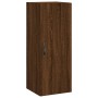 Aparador alto madera contrachapada roble marrón 34,5x34x180 cm de , Aparadores - Ref: Foro24-3199080, Precio: 96,74 €, Descue...