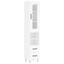 Aparador alto madera contrachapada blanco brillo 34,5x34x180 cm de , Aparadores - Ref: Foro24-3199331, Precio: 116,40 €, Desc...