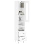 Aparador alto madera contrachapada blanco brillo 34,5x34x180 cm de , Aparadores - Ref: Foro24-3199331, Precio: 116,40 €, Desc...