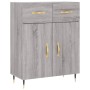 Aparador alto madera contrachapada gris sonoma 69,5x34x180 cm de , Aparadores - Ref: Foro24-3199863, Precio: 155,07 €, Descue...