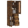 Aparador alto madera contrachapada roble ahumado 69,5x34x180 cm de , Aparadores - Ref: Foro24-3199926, Precio: 165,54 €, Desc...