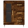 Aparador alto madera contrachapada roble ahumado 69,5x34x180 cm de , Aparadores - Ref: Foro24-3199926, Precio: 165,54 €, Desc...