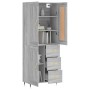 Aparador alto madera contrachapada gris sonoma 69,5x34x180 cm de , Aparadores - Ref: Foro24-3199991, Precio: 162,70 €, Descue...
