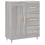 Aparador alto madera contrachapada gris sonoma 69,5x34x180 cm de , Aparadores - Ref: Foro24-3199991, Precio: 162,70 €, Descue...