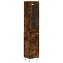 Aparador de madera contrachapada roble ahumado 34,5x34x180 cm de , Aparadores - Ref: Foro24-3199526, Precio: 99,83 €, Descuen...