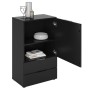 FMD Cómoda con cajón y puertas negro 49,7x31,7x81,3 cm de , Cajoneras - Ref: Foro24-447418, Precio: 155,98 €, Descuento: %