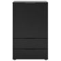 FMD Cómoda con cajón y puertas negro 49,7x31,7x81,3 cm de , Cajoneras - Ref: Foro24-447418, Precio: 155,98 €, Descuento: %