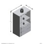 FMD Cómoda con cajón y puertas negro 49,7x31,7x81,3 cm de , Cajoneras - Ref: Foro24-447418, Precio: 155,98 €, Descuento: %