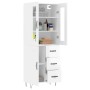 Aparador alto madera contrachapada blanco brillo 69,5x34x180 cm de , Aparadores - Ref: Foro24-3198691, Precio: 187,51 €, Desc...