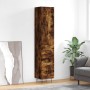 Aparador de madera contrachapada roble ahumado 34,5x34x180 cm de , Aparadores - Ref: Foro24-3198886, Precio: 110,40 €, Descue...