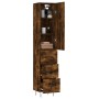 Aparador de madera contrachapada roble ahumado 34,5x34x180 cm de , Aparadores - Ref: Foro24-3198886, Precio: 110,40 €, Descue...