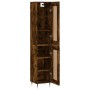 Aparador de madera contrachapada roble ahumado 34,5x34x180 cm de , Aparadores - Ref: Foro24-3200438, Precio: 95,15 €, Descuen...