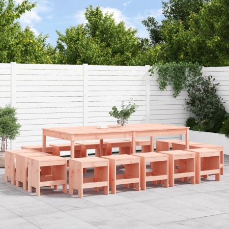 Juego de comedor de jardín 17 pzas madera maciza abeto Douglas de , Conjuntos de jardín - Ref: Foro24-3157732, Precio: 758,91...