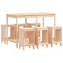 Set de mesa y taburetes altos jardín 7 pzas madera maciza pino de , Conjuntos de jardín - Ref: Foro24-3157751, Precio: 408,52...