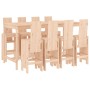 Set de mesa y taburetes altos jardín 9 pzas madera maciza pino de , Conjuntos de jardín - Ref: Foro24-3157787, Precio: 670,46...