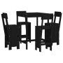 Set de mesa y taburetes altos jardín 5 piezas madera pino negro de , Conjuntos de jardín - Ref: Foro24-3157803, Precio: 353,2...
