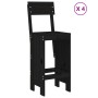Set de mesa y taburetes altos jardín 5 piezas madera pino negro de , Conjuntos de jardín - Ref: Foro24-3157803, Precio: 353,2...