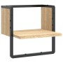 Estante de pared con barra roble Sonoma 30x25x30 cm de , Estantes y estanterías - Ref: Foro24-836279, Precio: 16,53 €, Descue...