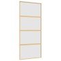 Puerta corredera dorada vidrio ESG esmerilado aluminio 90x205cm de , Puertas para el hogar - Ref: Foro24-155182, Precio: 216,...