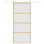 Puerta corredera dorada vidrio ESG esmerilado aluminio 90x205cm de , Puertas para el hogar - Ref: Foro24-155182, Precio: 216,...
