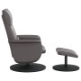 Sillón de masaje reclinable con reposapiés cuero sintético gris de , Sillones - Ref: Foro24-356559, Precio: 133,12 €, Descuen...