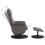 Sillón de masaje reclinable con reposapiés cuero sintético gris de , Sillones - Ref: Foro24-356559, Precio: 133,12 €, Descuen...