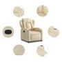 Sillón reclinable de tela crema de , Sillones - Ref: Foro24-372412, Precio: 197,07 €, Descuento: %