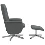 Sillón reclinable con reposapiés tela gris oscuro de , Sillones - Ref: Foro24-356571, Precio: 161,32 €, Descuento: %