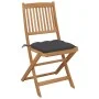 4 pcs folding garden chairs and solid acacia wood cushions by vidaXL, Garden chairs - Ref: Foro24-3064686, Price: 209,08 €, D...