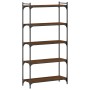 Librería 5 estantes madera ingeniería roble marrón 80x30x154 cm de , Librerías y estanterías - Ref: Foro24-837681, Precio: 49...