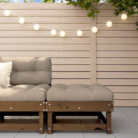 Taburete de jardín madera maciza de pino marrón miel de , Sofás modulares de exterior - Ref: Foro24-825383, Precio: 65,03 €, ...