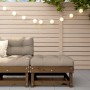 Taburete de jardín madera maciza de pino marrón miel de , Sofás modulares de exterior - Ref: Foro24-825383, Precio: 65,03 €, ...