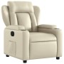 Sillón reclinable eléctrico de cuero sintético crema de , Sillones - Ref: Foro24-3204531, Precio: 253,79 €, Descuento: %