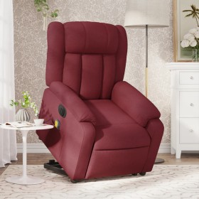Sillón de masaje elevable eléctrico tela rojo tinto de , Sillones - Ref: Foro24-3205355, Precio: 342,65 €, Descuento: %