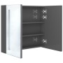 Armario de baño con espejo LED gris brillante 62x14x60 cm de vidaXL, Tocadores de baño - Ref: Foro24-326521, Precio: 104,89 €...