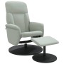 Sillón reclinable con reposapiés terciopelo gris claro de , Sillones - Ref: Foro24-356689, Precio: 176,08 €, Descuento: %