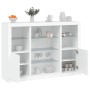 Aparadores con luces LED 3 piezas madera de ingeniería blanco de , Aparadores - Ref: Foro24-3209128, Precio: 223,98 €, Descue...