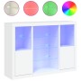 Aparadores con luces LED 3 piezas madera de ingeniería blanco de , Aparadores - Ref: Foro24-3209128, Precio: 223,98 €, Descue...