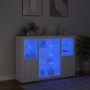 Aparadores con luces LED 3 piezas madera de ingeniería blanco de , Aparadores - Ref: Foro24-3209128, Precio: 223,98 €, Descue...