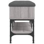 Banco zapatero madera de ingeniería gris Sonoma 82x32x45 cm de , Bancos para recibidores y almacenamiento - Ref: Foro24-83517...