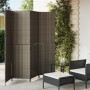 Biombo de 4 paneles ratán sintético gris de , Divisores de ambientes - Ref: Foro24-365346, Precio: 186,41 €, Descuento: %