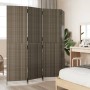 Biombo de 4 paneles ratán sintético gris de , Divisores de ambientes - Ref: Foro24-365346, Precio: 186,41 €, Descuento: %
