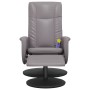 Sillón de masaje reclinable con reposapiés cuero sintético gris de , Sillones - Ref: Foro24-356519, Precio: 181,09 €, Descuen...