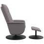 Sillón de masaje reclinable con reposapiés cuero sintético gris de , Sillones - Ref: Foro24-356519, Precio: 181,09 €, Descuen...