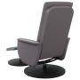 Sillón de masaje reclinable con reposapiés cuero sintético gris de , Sillones - Ref: Foro24-356519, Precio: 181,09 €, Descuen...