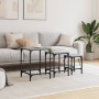 Mesas de centro apilables 3 pzas madera ingeniería gris Sonoma de , Mesas de centro - Ref: Foro24-838931, Precio: 41,68 €, De...